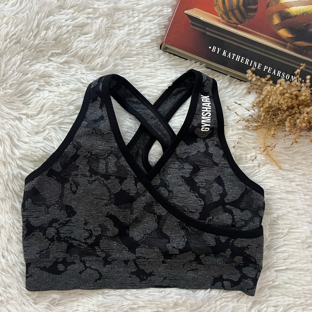 Gymshark black and grey sports bra